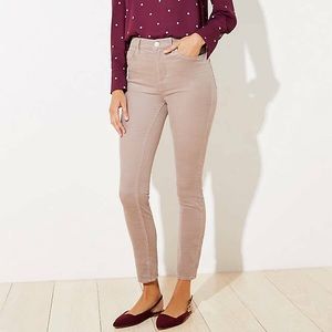 Loft High Waisted Skinny Corduroy Pants